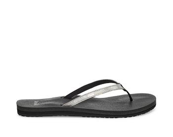 Sanuk Yoga Joy Shimmer Women's Sandals Silver | Canada 104DFM